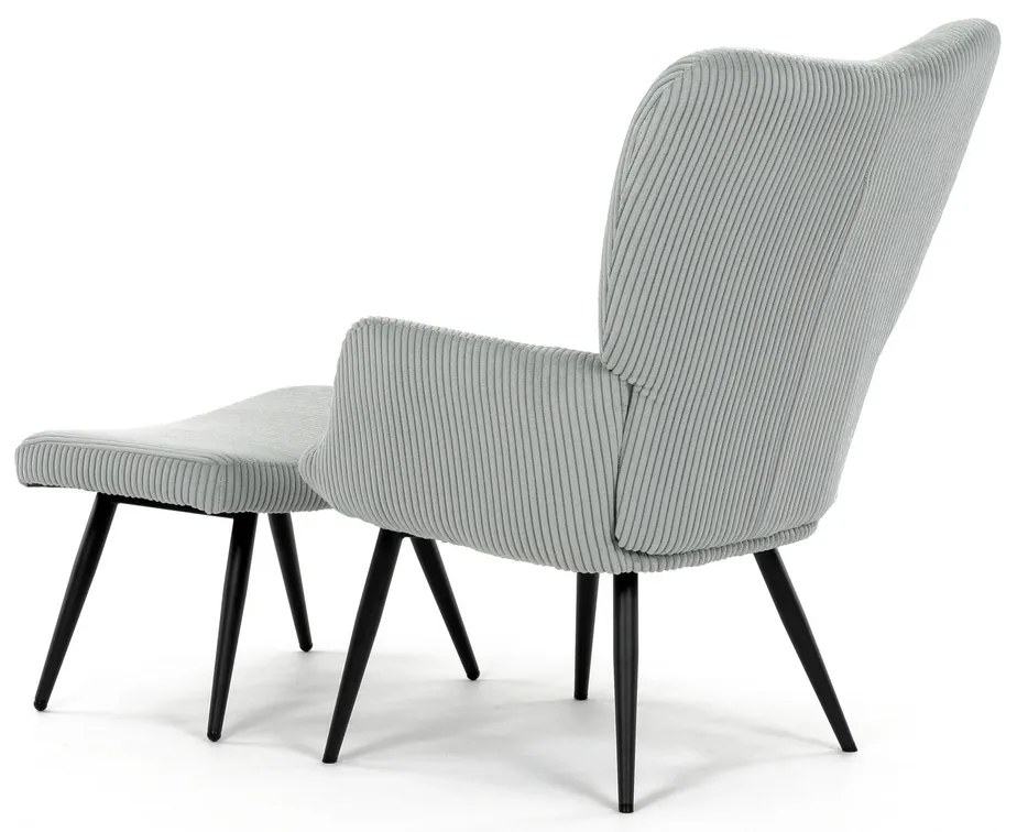 Fotel relaksacyjny z podnóżkiem L7285 BLUE6,niebieski