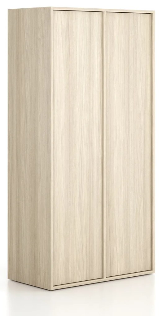 Szafka biurowa FRAME, 2x drzwi, 872 x 450 x 1735 mm, PUSH-lock, dąb naturalny