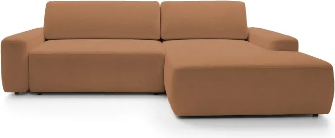 Narożnik BOULI Prawostronny z Elektryczną Regulacją wolnostojący tkanina Raven 44 Pomarańczowy DOMO HOME