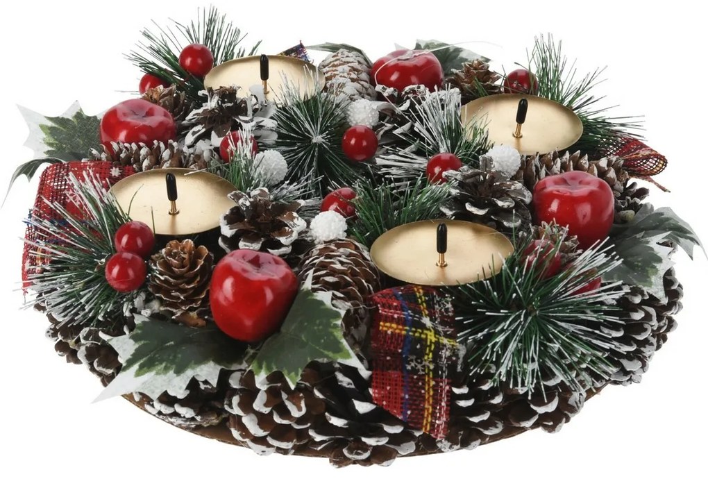 Wieniec adwentowy Pine, 27 x 8 cm