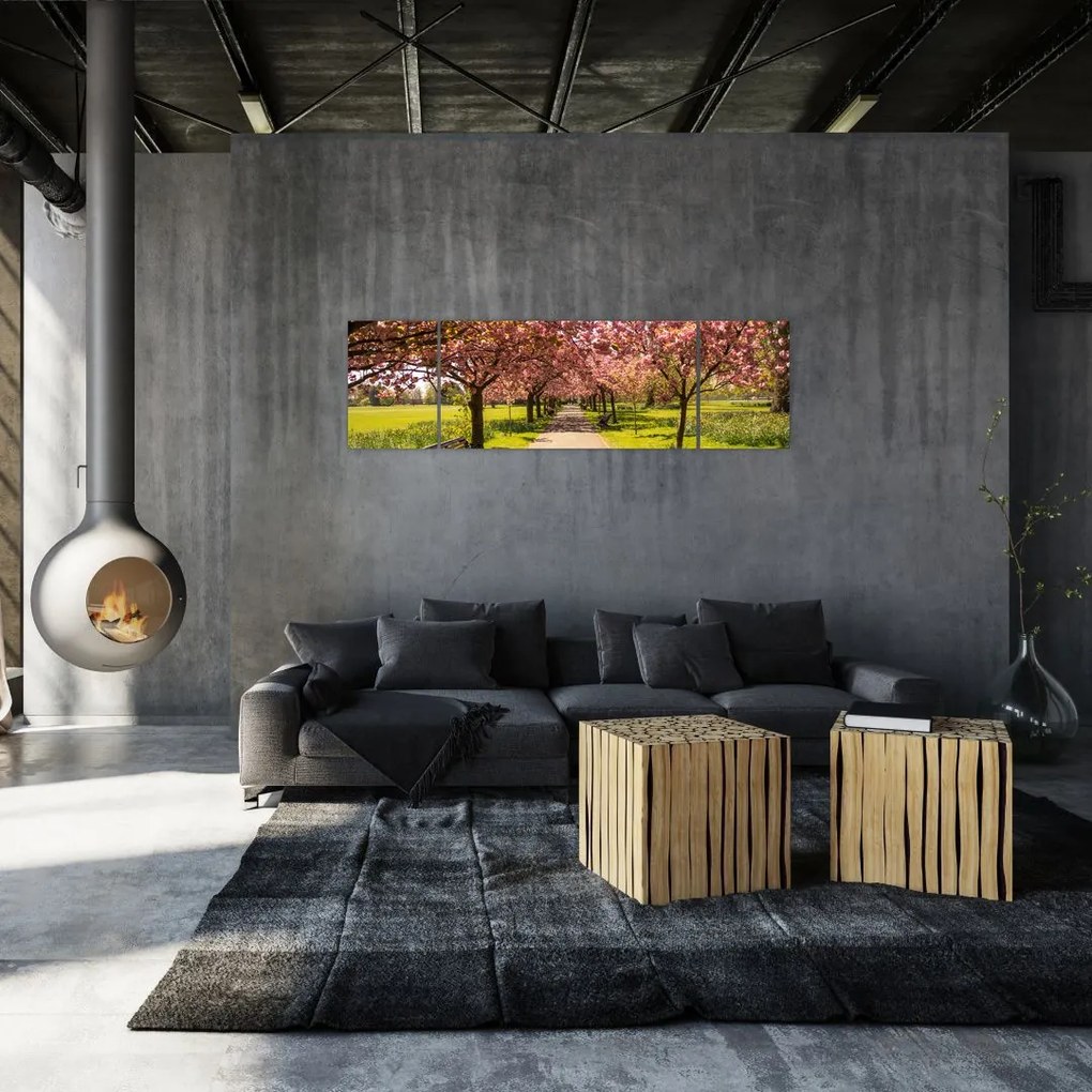 Obraz - sad czereśniowy (170x50 cm)