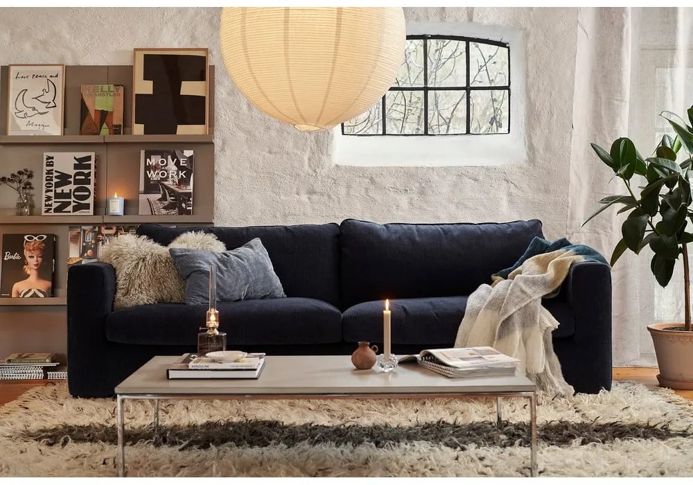 Ciemnoniebieska sofa 250 cm Sophia – Sits