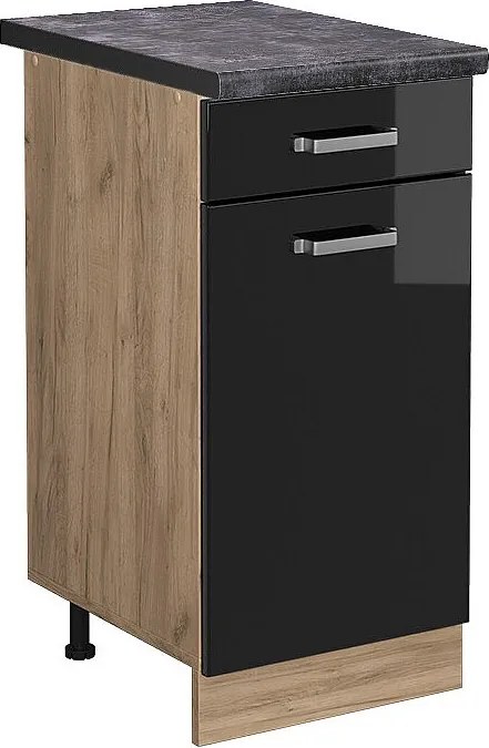 Szafka dolna do kuchni czarny wysoki połysk 40x60x81.6 r-line