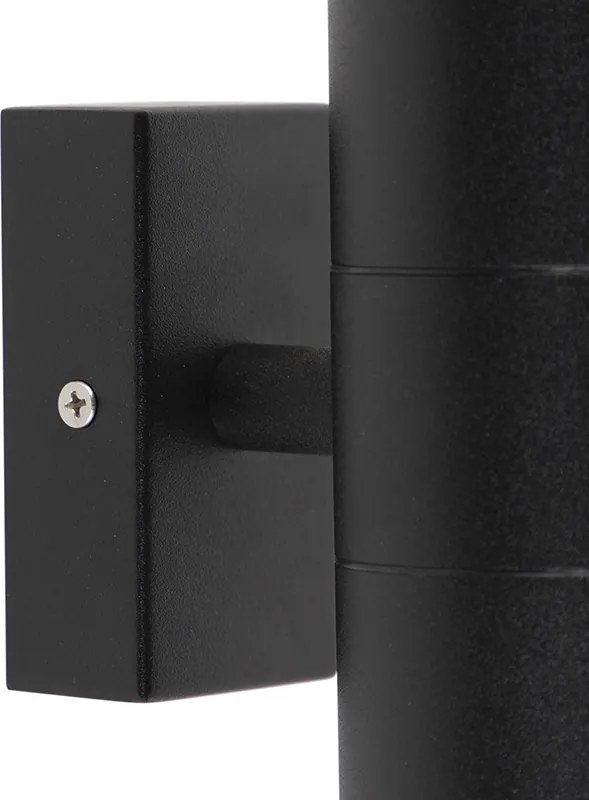 Inteligentna zewnętrzna lampa ścienna czarna IP44 W zestawie 2 żarówki WiFi GU10 - Duo