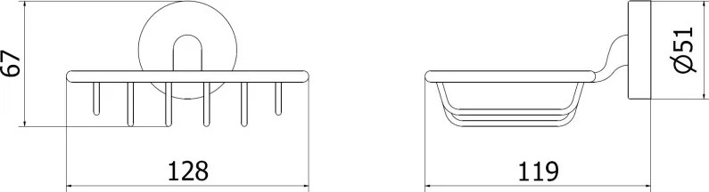 Mexen Remo mydelniczka, chrom - 7050751-00