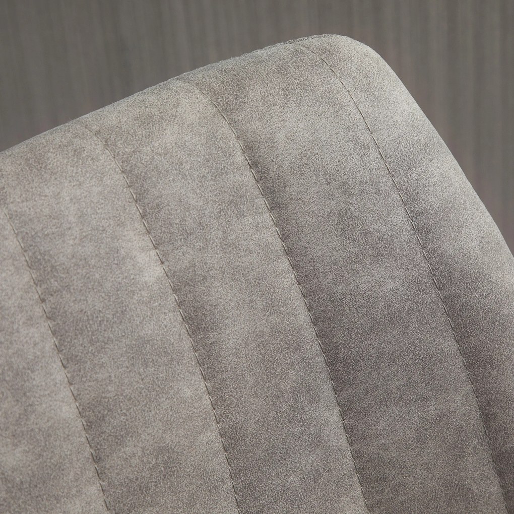 HOMCOM Zestaw 2 stołki barowe w stylu retro, z podnóżkiem, regulowane wysokość, gazowy podnośnik, Szary + Czarny