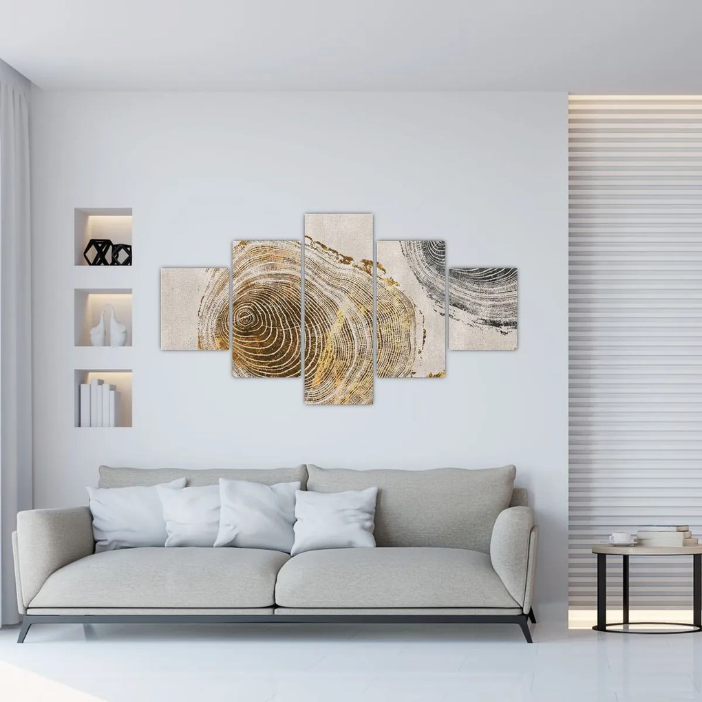 Obraz - Abstrakcja pnia (125x70 cm)