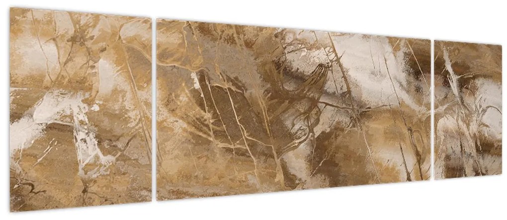 Obraz - Brązowa abstrakcja (170x50 cm)