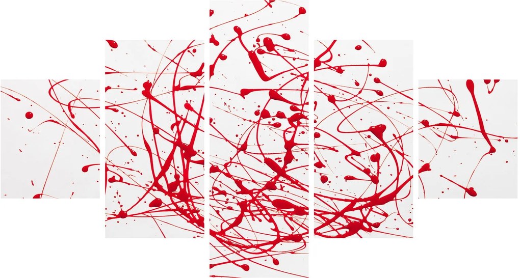 Obraz przy użyciu techniki drippingu (125x70 cm)
