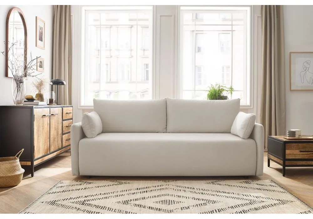 Beżowa rozkładana sofa 211 cm Marcel – Bobochic Paris