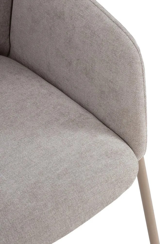 Beżowe tapicerowane fotele jadalniane zestaw 2 szt. Aslin – MOME