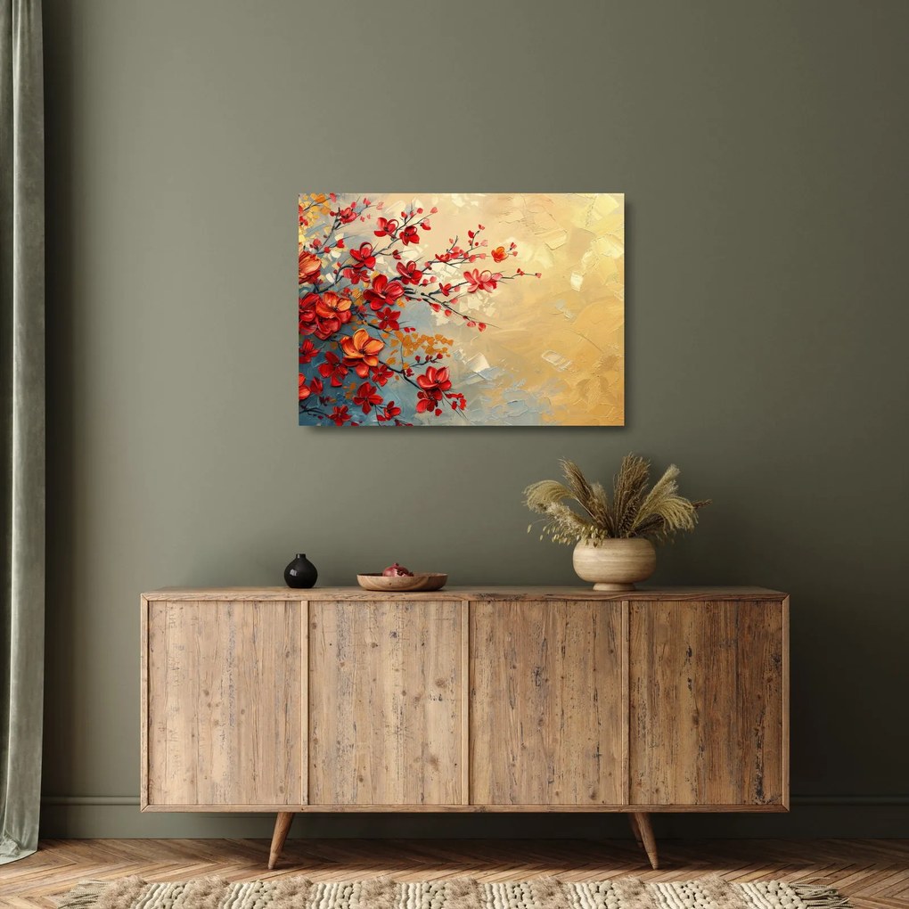 Obraz na szkle - Kwitnące drzewo (70x50 cm)
