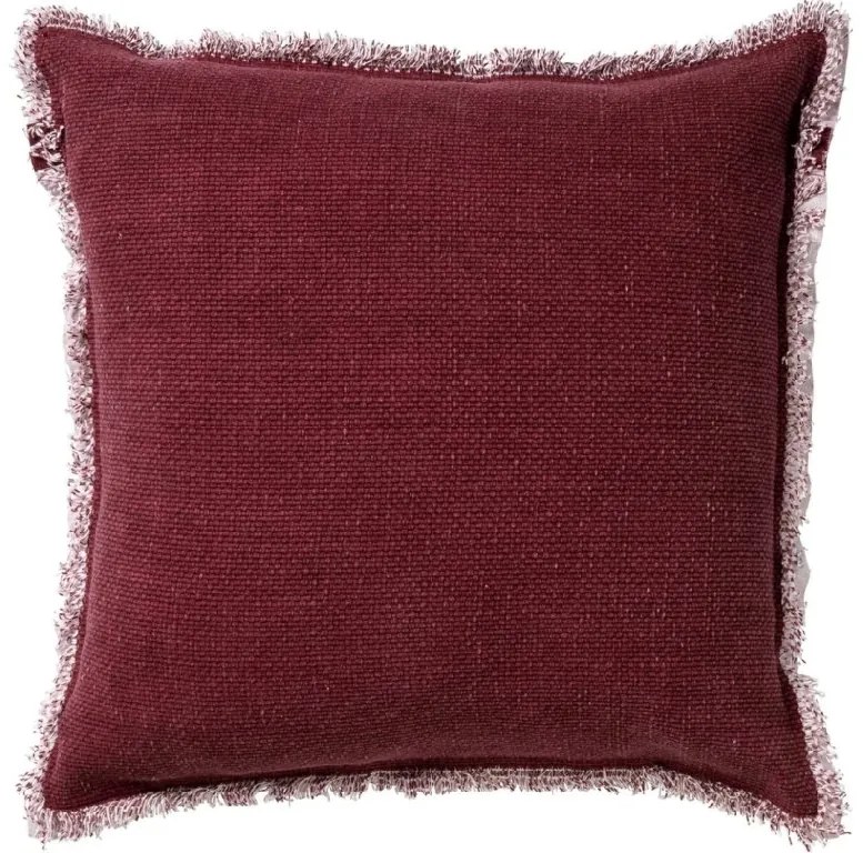 Dekoracyjna poszewka na poduszkę BURTO MERLOT 45x45 cm, bordowa
