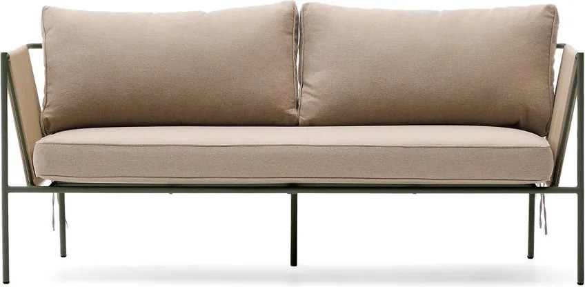 Zielona/beżowa tapicerowana sofa ogrodowa Zivia – Kave Home