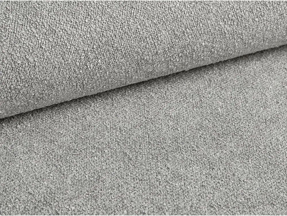 Szare tapicerowane łóżko dwuosobowe ze schowkiem i stelażem 160x200 cm Eric – Micadoni