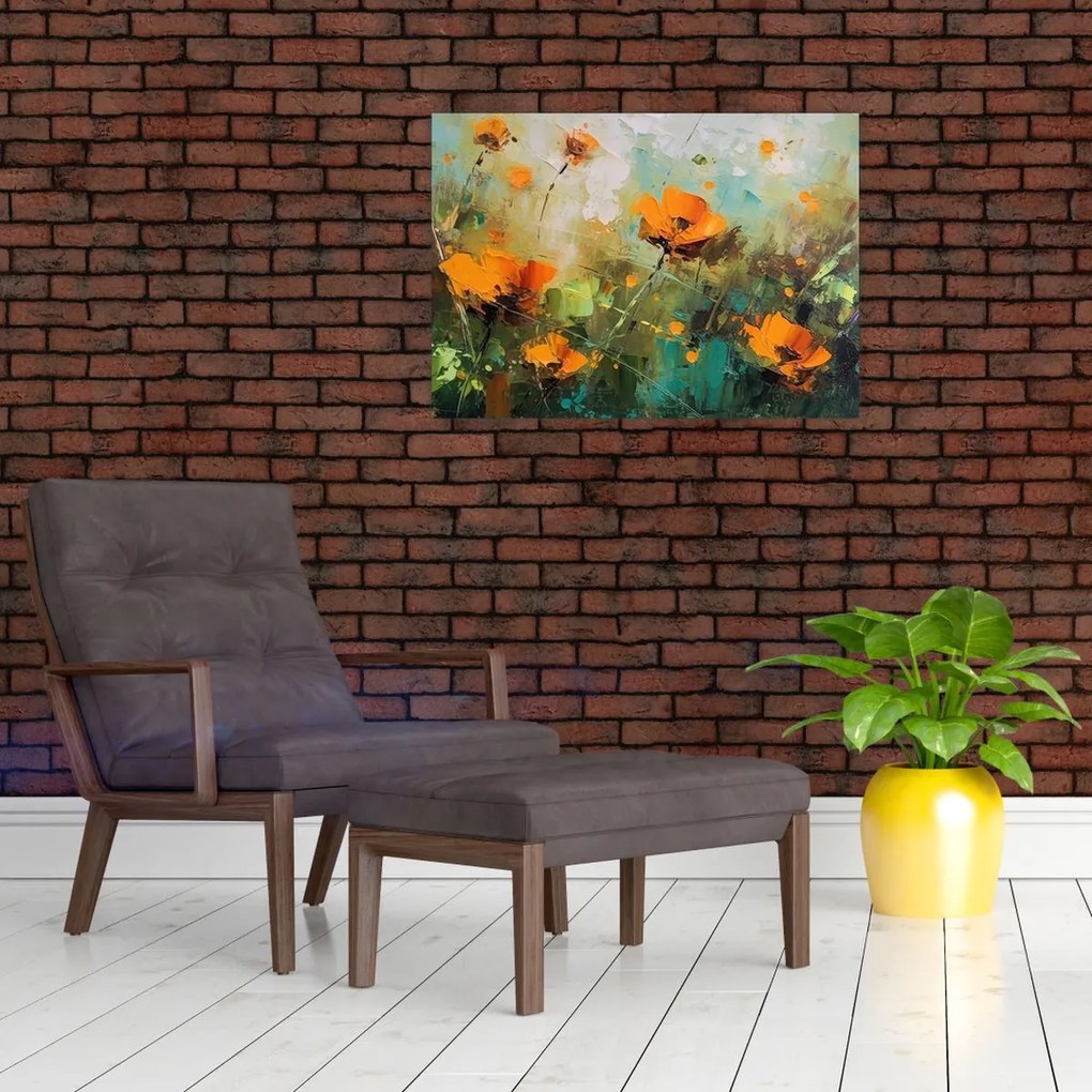 Obraz na szkle - Kwiaty (70x50 cm)