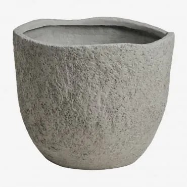 Doniczka Z Cementu Nuria Ø30 Cm - ↑25 Cm & Jasnoszary - Sklum