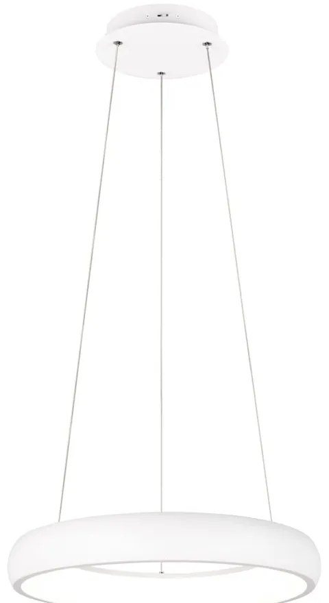 Biała lampa wisząca LED ze ściemniaczem i metalowym kloszem ø 46 cm Cardona – Trio