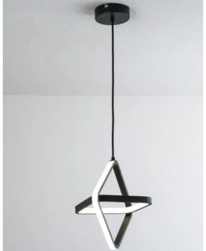 Lampa geometryczna LED wisząca sufitowa AT48-1SL-Black