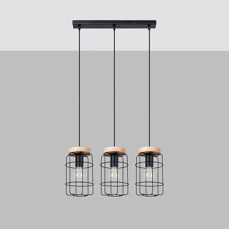 Lampa wisząca GOTTO 3L czarna