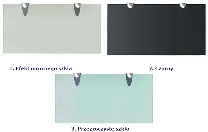 Mleczna solidna szklana półka 40x20 - Imker