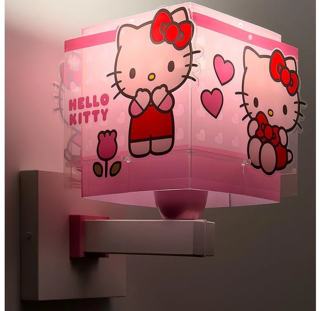 Dalber 73269 - Kinkiet dziecięcy HELLO KITTY 1xE27/15W/230V różowy