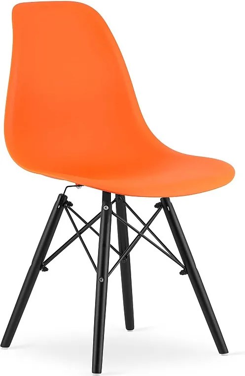 Krzesło Valora OSAKA ergonomiczne, pomarańczowo-czarne nogi do salonu