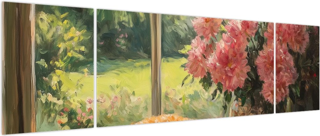 Obraz - Kot na oknie (170x50 cm)