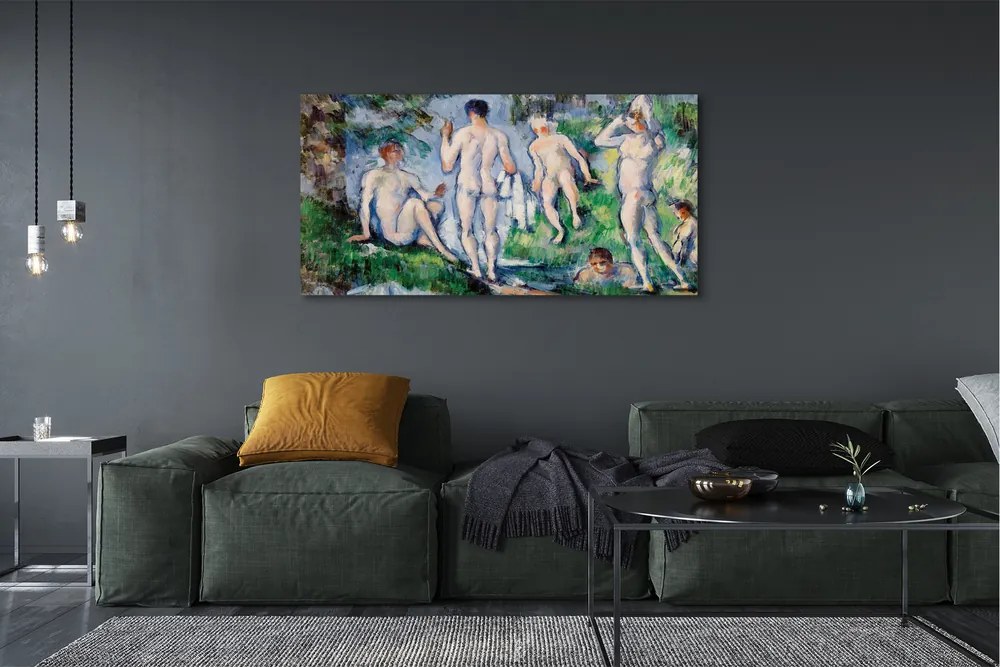Duży obraz na płótnie Kąpiący się - Paul Cézanne