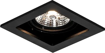 Kwadratowy reflektor wpuszczany czarny regulowany - Artemis 70