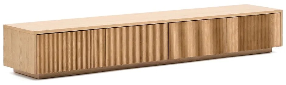 Szafka pod TV w dekorze dębu w naturalnym kolorze 200x30x40 cm Helvine – Kave Home