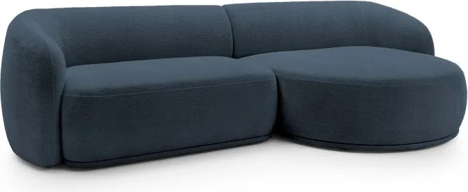 Narożnik NOBO Prawostronny system modułowy tkanina DressME 05 Niebieski