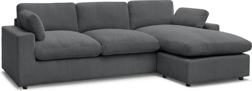 Ciemnoszary sztruksowy narożnik Belair – Bobochic Paris