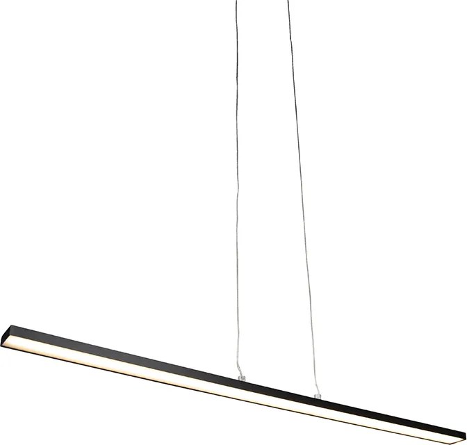 Nowoczesna lampa wisząca czarna 90 cm zintegrowana LED - Banda