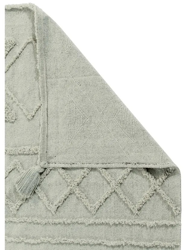 Jasnozielony bawełniany dywan tkany ręcznie odpowiedni do prania 120x160 cm Tribu Olive – Lorena Canals