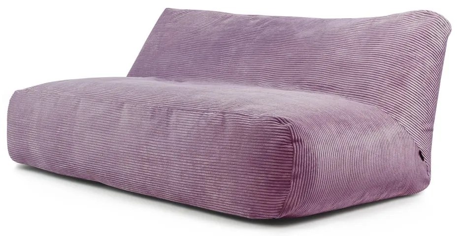 Fioletowy sztruksowy worek do siedzenia Sofa Tube 190 – SLOWDOWN