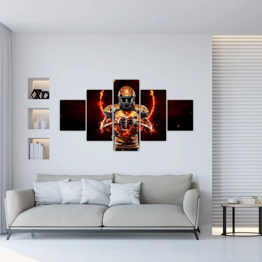 Obraz - Zawodnik futbolu amerykańskiego (125x70 cm)