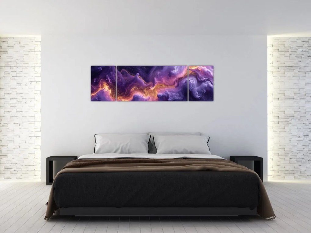 Obraz - Fioletowa Mgławica (170x50 cm)