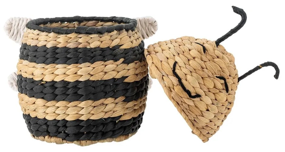 Dziecięcy kosz na zabawki z hiacyntu wodnego w naturalnym kolorze 20x18x30 cm Finn – Bloomingville Mini