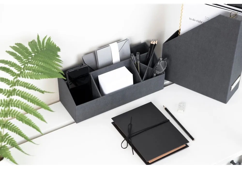 Kartonowy organizer na artykuły papiernicze Elisa Canvas Paper Laminate – Bigso