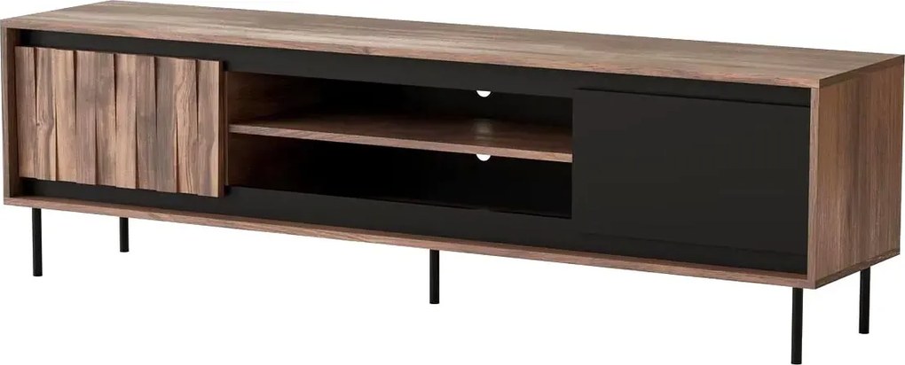 Orzechowa szafka rtv na nóżkach M6-W71