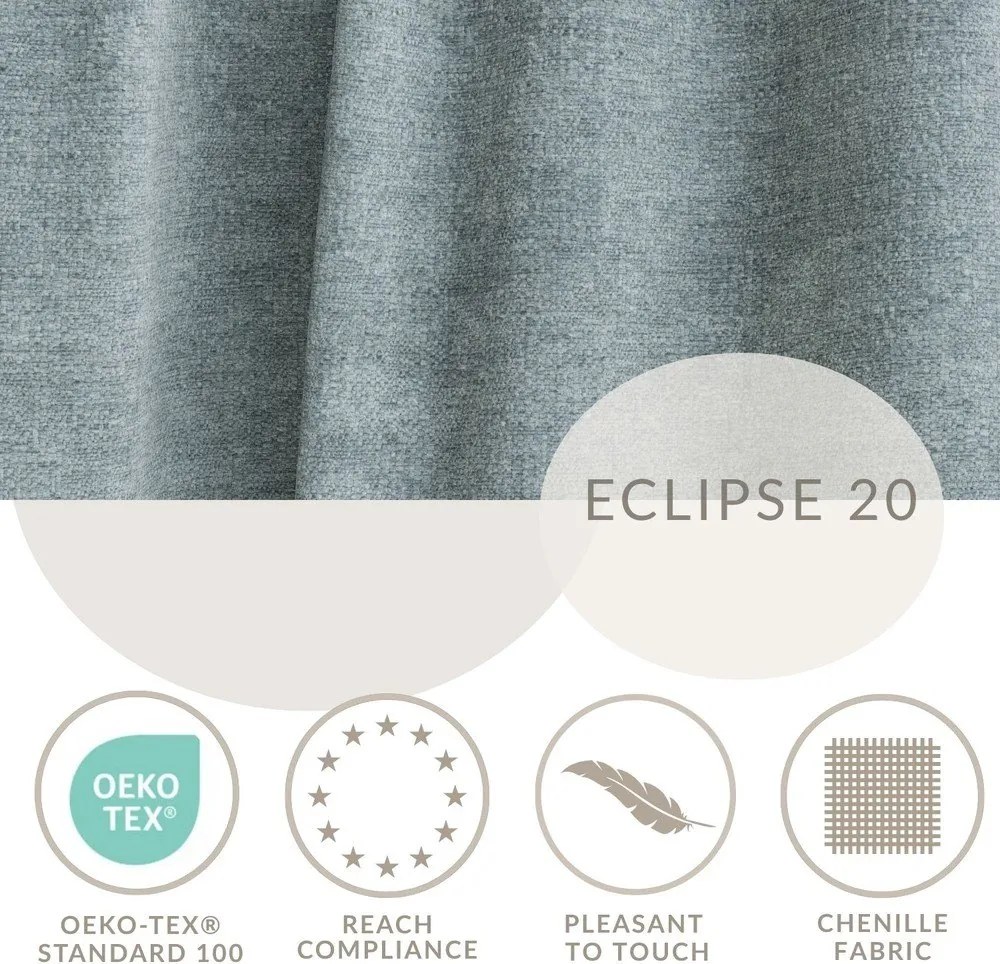 Jasnoniebieski rozkładany/ze schowkiem narożnik z tkaniny szenilowej (prawostronny/z szezlongiem) Velto – Maison de Rêve