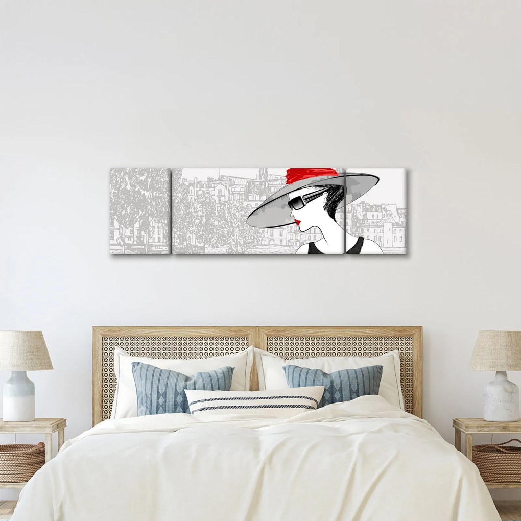 Obraz - Dama w mieście (170x50 cm)