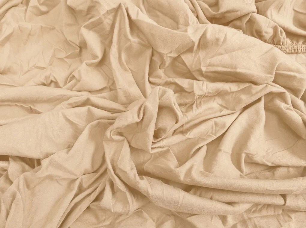 PrzytulneMieszkanie.pl Jersey Prześcieradło dla dziecka morelowe 60 x 120 cm