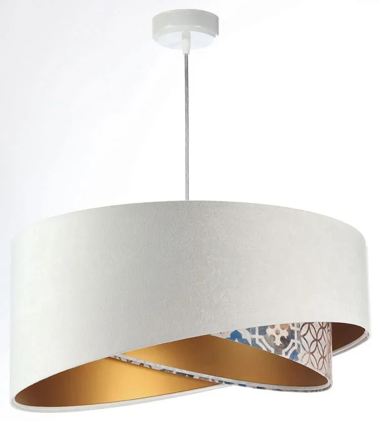 Biała asymetryczna lampa wisząca W9-F30