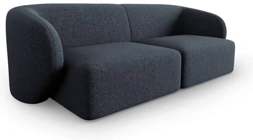 Niebieska sofa z tkaniny szenilowej 188 cm Paolo – Milo Casa