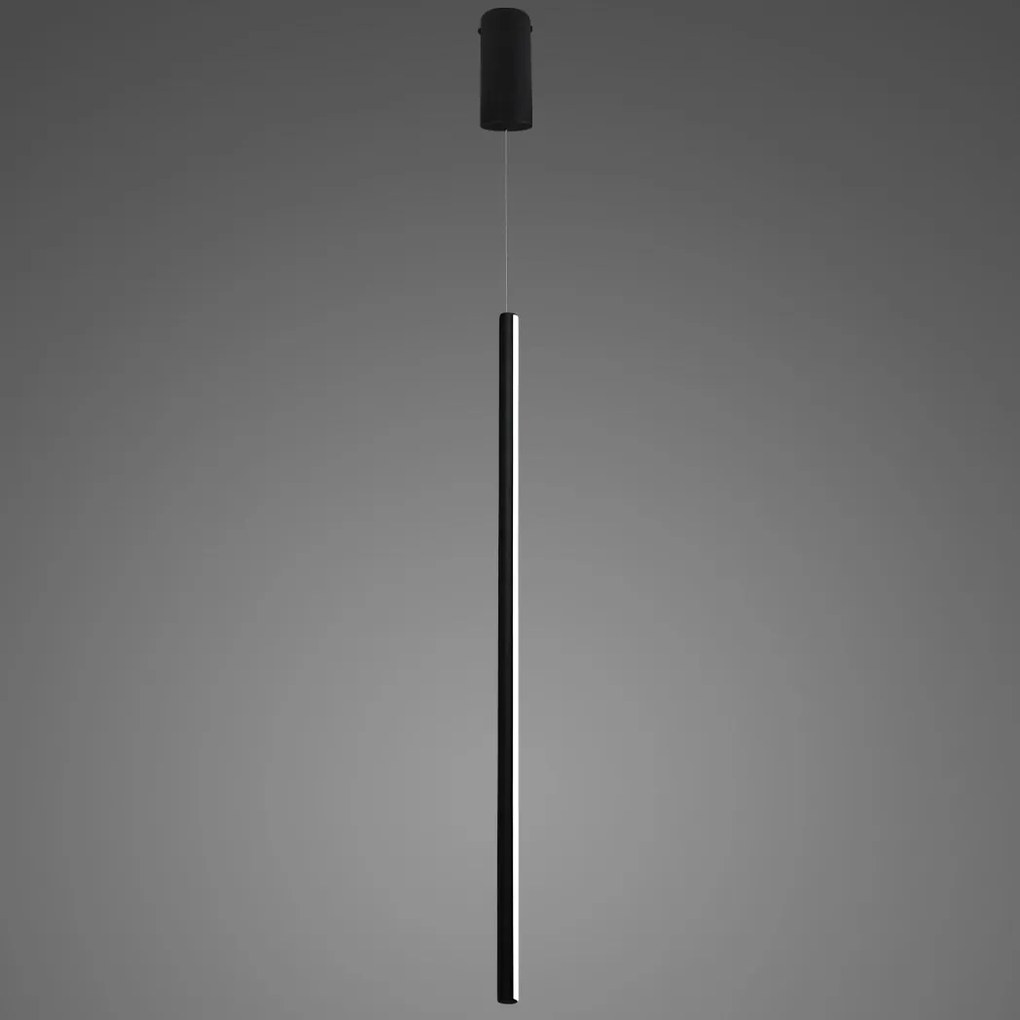 Czarna lampa wisząca LED wąska Linea No.1 PX1 120 cm 3K 19W