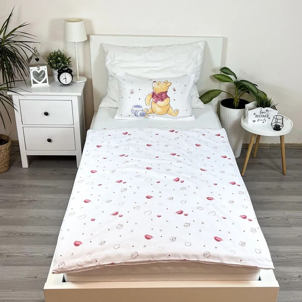 Biała bawełniana pościel dziecięca do łóżeczka 100x135 cm WTP "Birthday party" – Jerry Fabrics