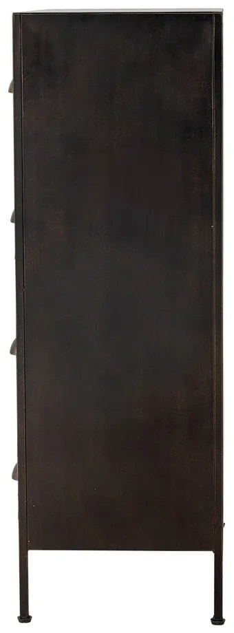 Czarno-brązowa metalowa komoda 60,5x92x33,5 cm Matteo – Bloomingville