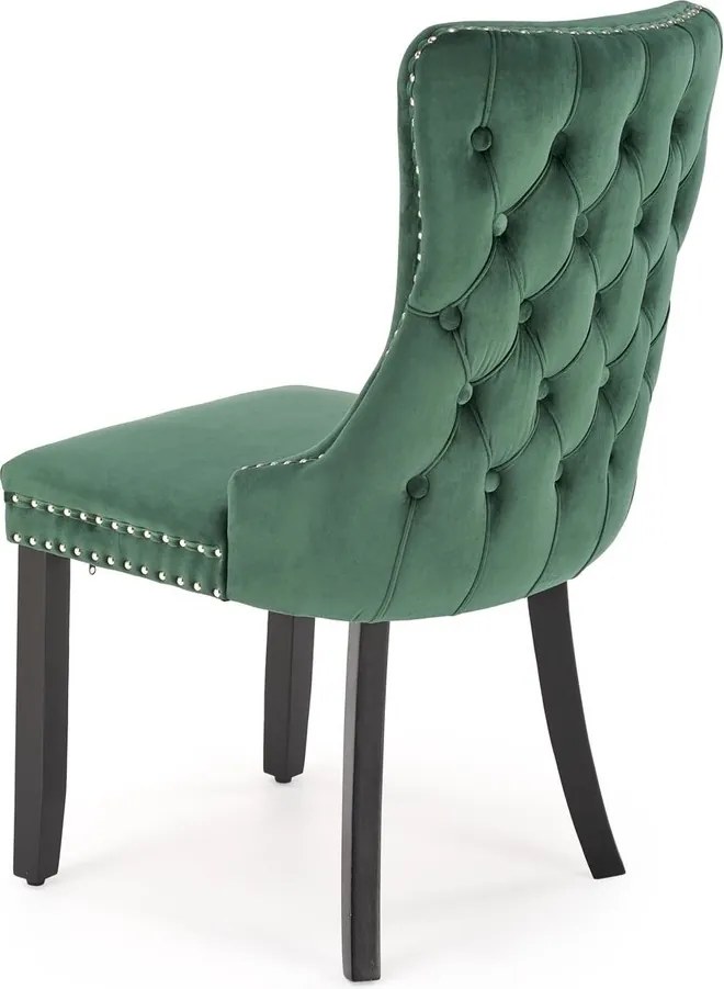 Aksamitne krzesło z ozdobnymi pinezkami Alda